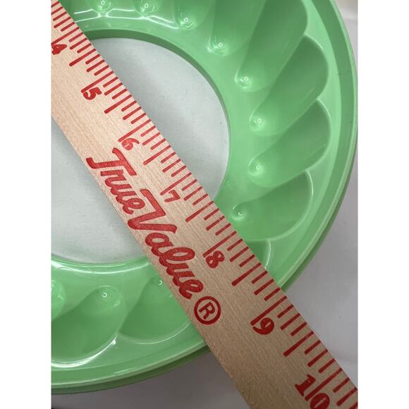 Vintage Tupperware Jello Jell-N-Serve Bundt Mold Mint Green Insert Lid 1202-6 - Picture 5 of 5
